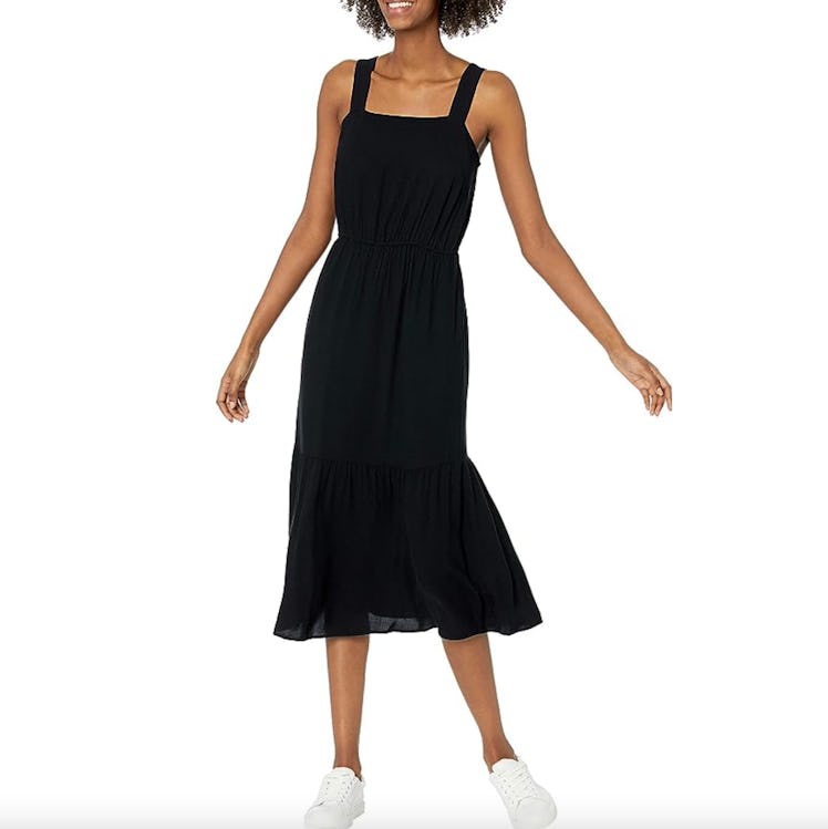 Amazon Essentials Twill Tiered Fit and Flare Dress