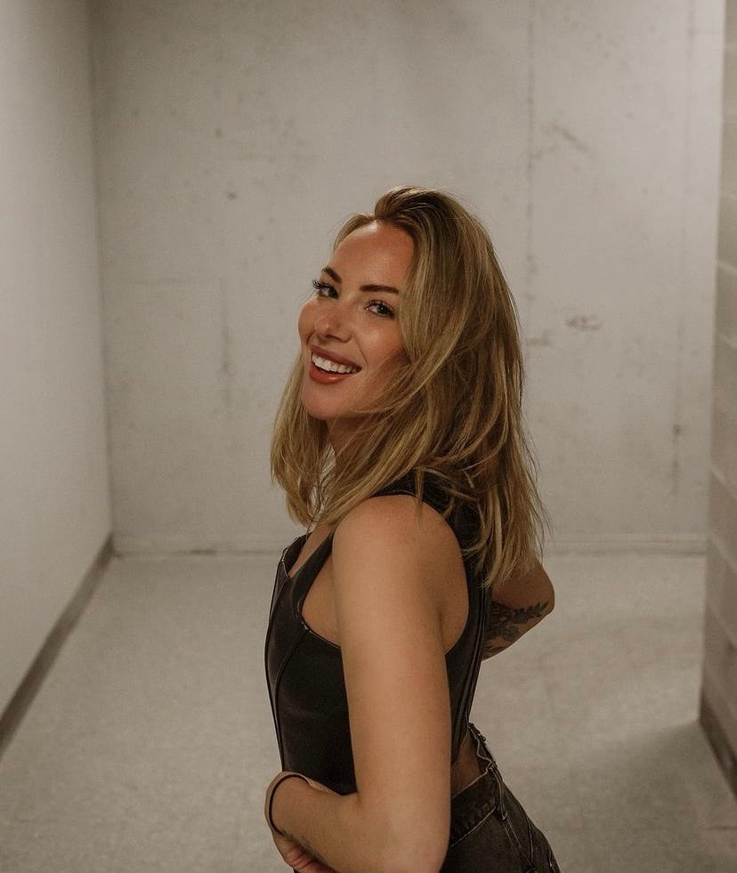 Sam Picco from 'Bachelor in Paradise' Canada promotes her Sam Brand on Instagram.