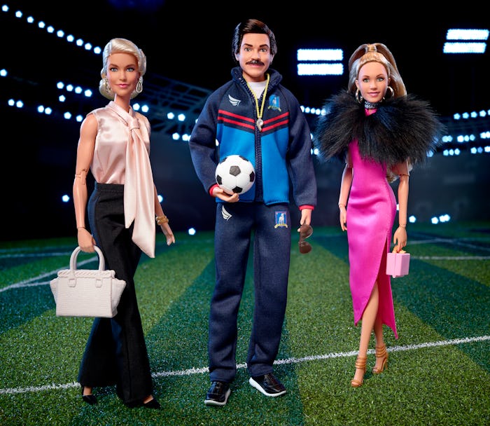 Mattel released a set of Ted Lasso Barbie dolls.