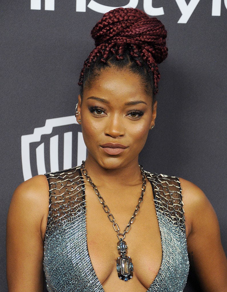 Keke Palmer dark red hair inspo.