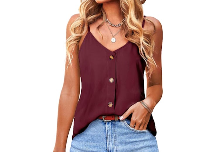 BLENCOT Button Down Tank Top