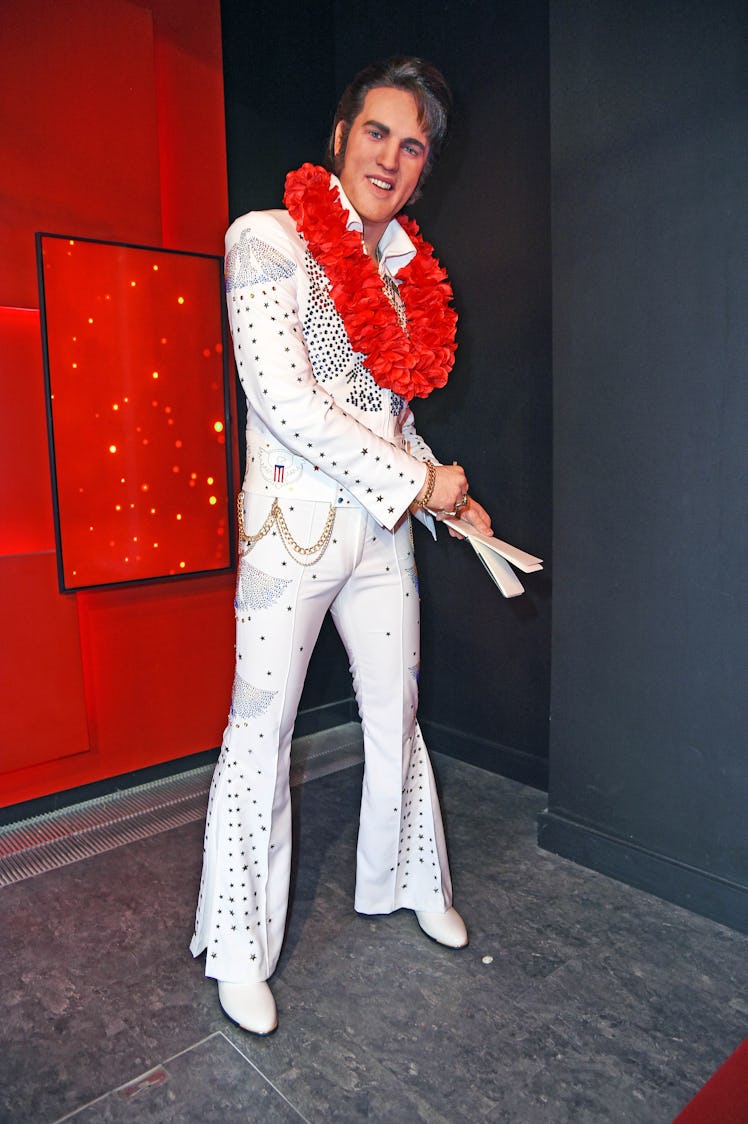 The new Elvis Presley wax figure at Madame Tussauds Berlin on August 11, 2023 in Berlin, Germany.