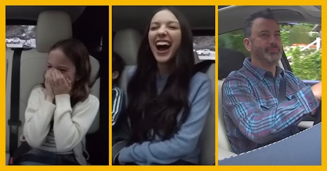 Olivia Rodrigo surprised Jimmy Kimmel's superfan kids on their way to school in the cutest video.