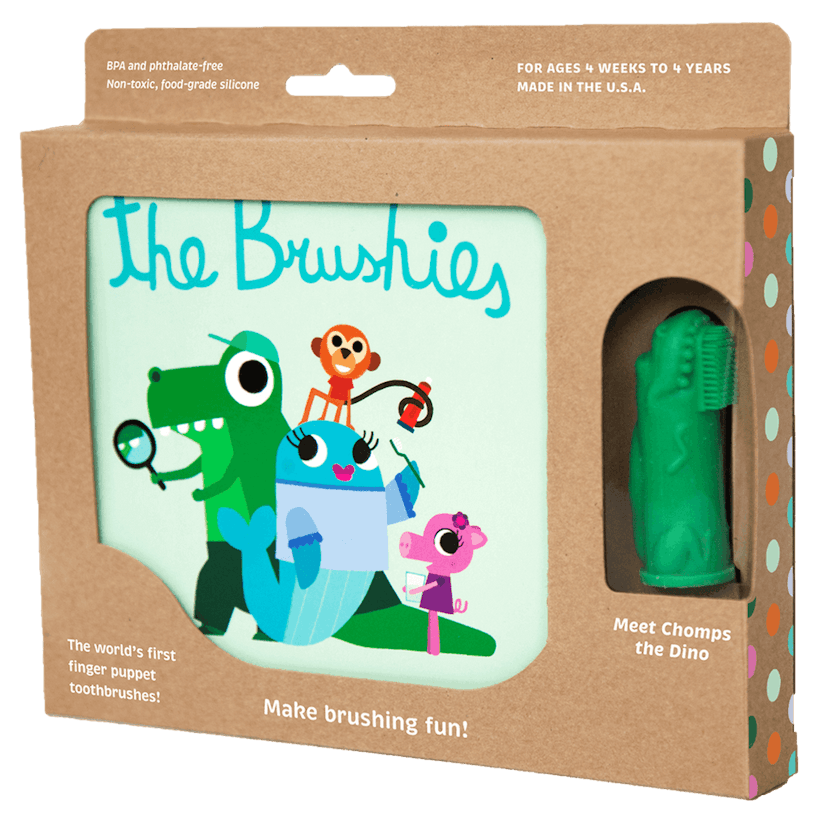 Chomps the Dino + The Brushies Book