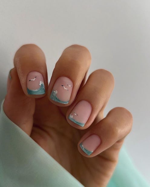 Here are nail art designs inspired by Taylor Swift's release of '1989 (Taylor's Version) on Oct. 27,...