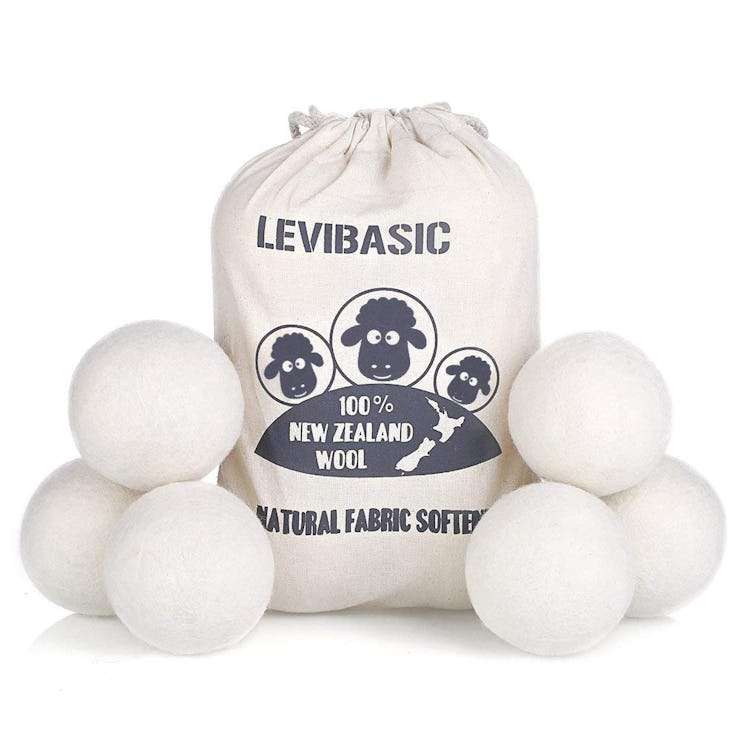 LEVIBASIC Wool Dryer Balls (6 pack)