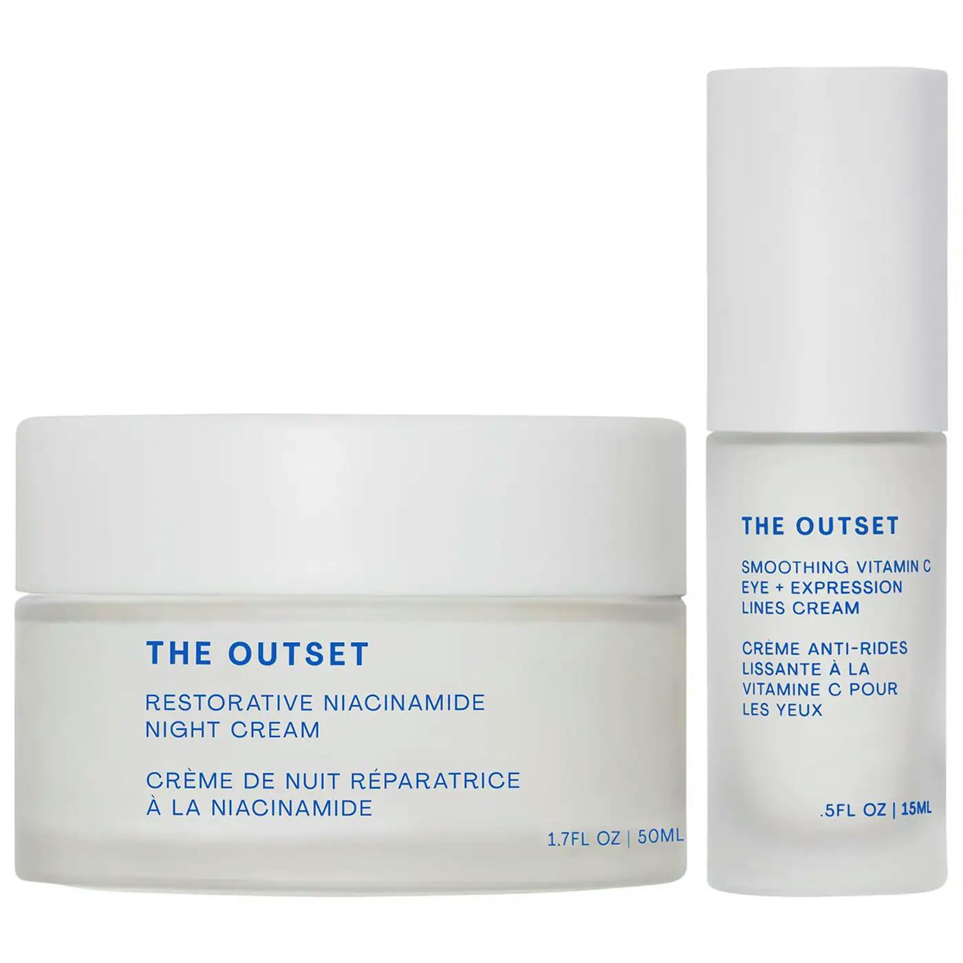 The Outset Smoothing Eye Cream +  Restorative Night Cream Set