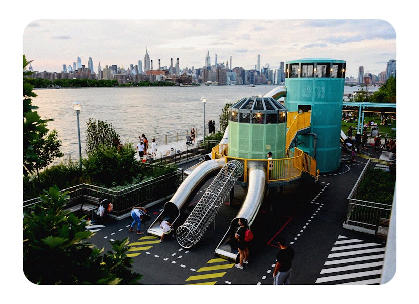 Domino Park, a great place to bring kids on a vacation in Brooklyn
