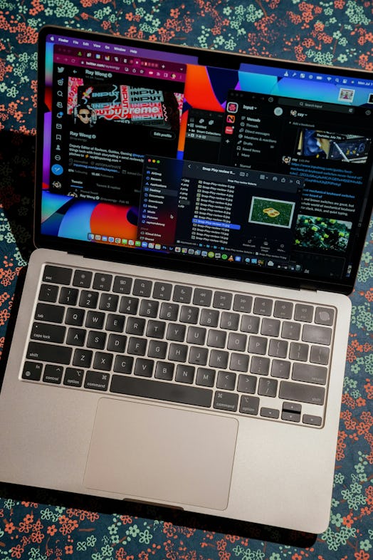 M2 MacBook Air display and keyboard
