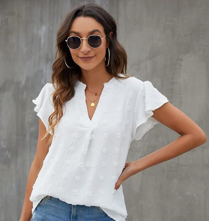 Blooming Jelly V-Neck Blouse