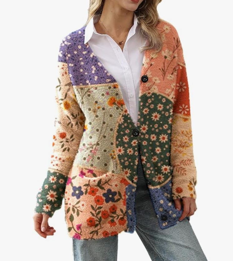 YESNO V Neck Cardigan with Pockets