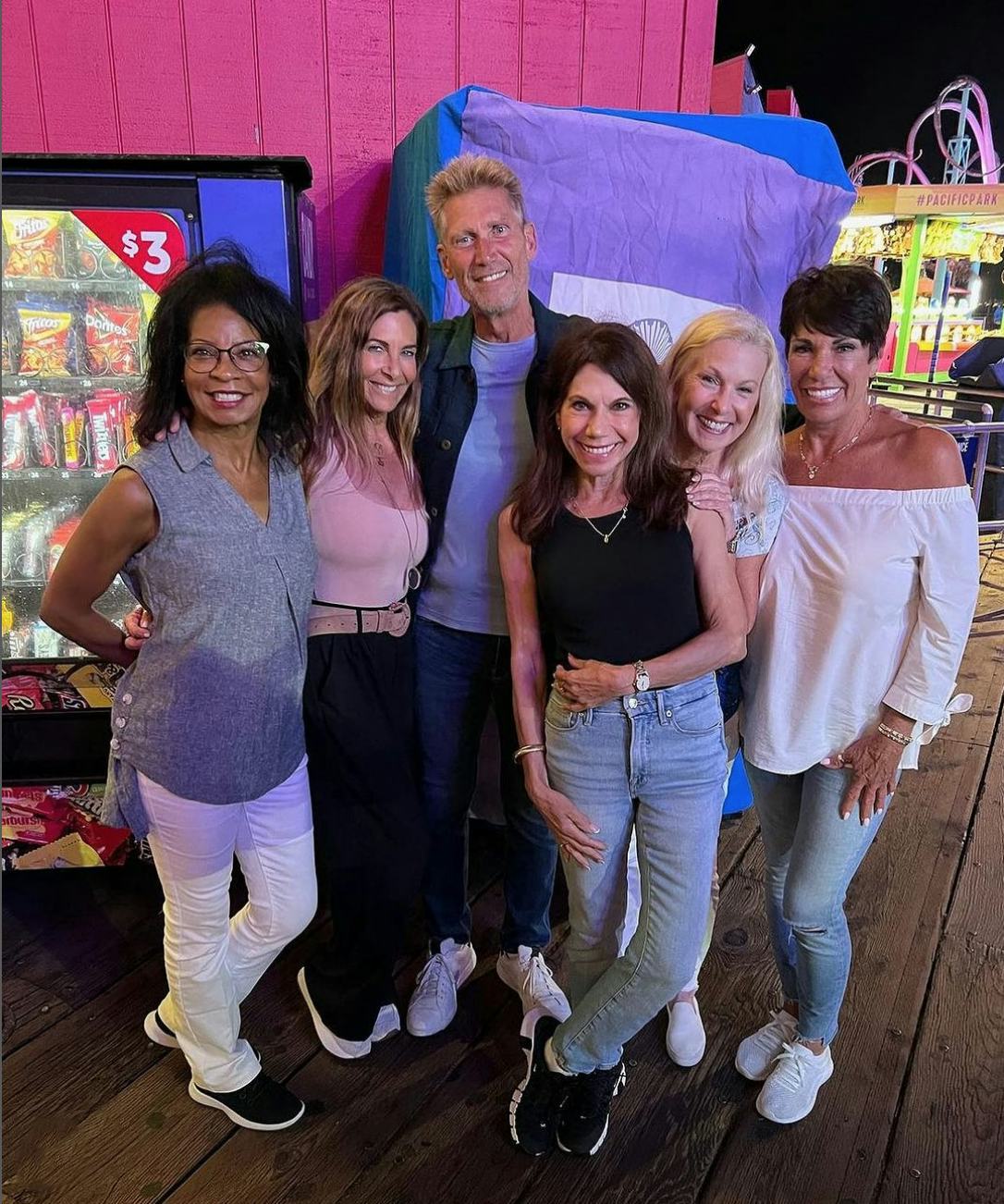 Ellen with Gerry and &lsquo;The Golden Bachelor&rsquo; contestants during the Oct. 26 episode.