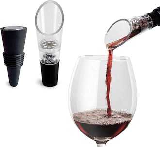 TenTen Labs Wine Aerator Pourer & Wine Stopper (2-pack) 