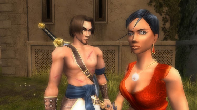 screenshot of the Prince and Farah in Prince of Persia: Sands of Time