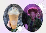 I tried the Starbucks 'Hocus Pocus' latte with a pumpkin spice latte and apple brown sugar syrup. 