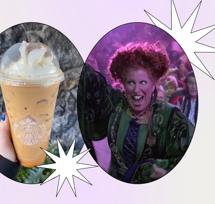 I tried the Starbucks 'Hocus Pocus' latte with a pumpkin spice latte and apple brown sugar syrup.