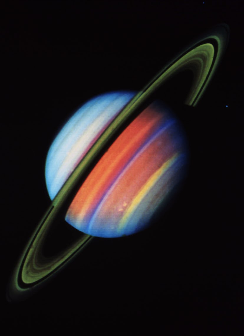 The second Voyager spacecraft sent additional data and dramatic new pictures of Saturn in August 198...