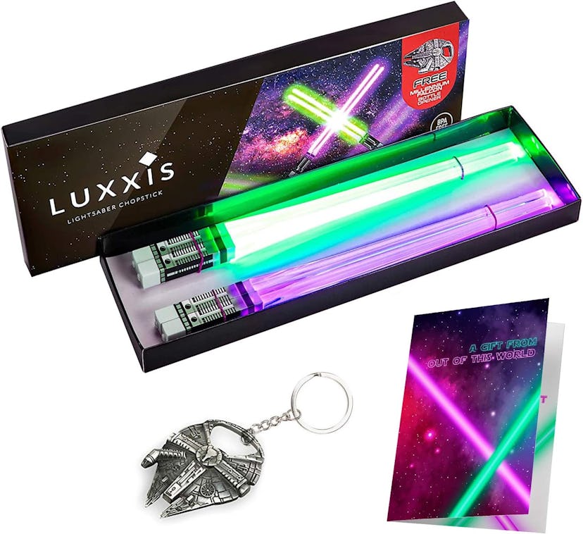 Luxxis Glowing Lightsaber Chopsticks (2-Pair Set)