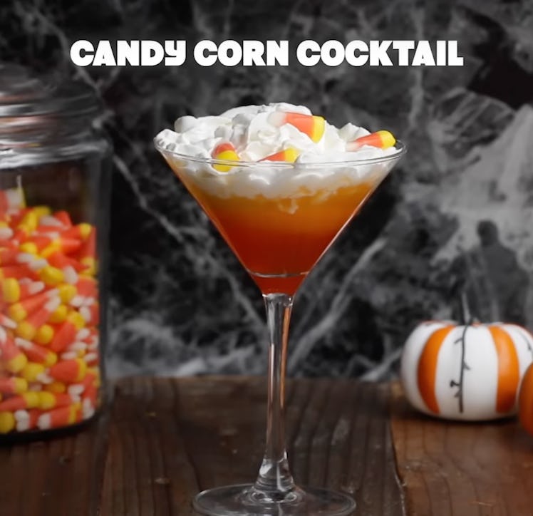 A candy corn cocktail is one of the Halloween recipes from TikTok.