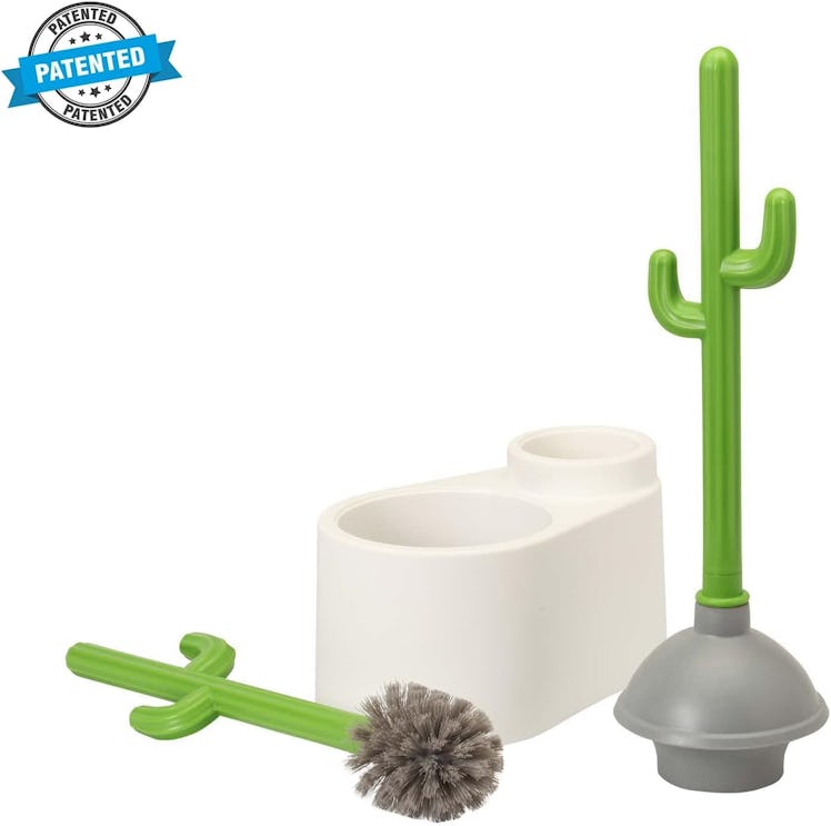 ALLOBUB Cactus Toilet Plunger and Brush Set