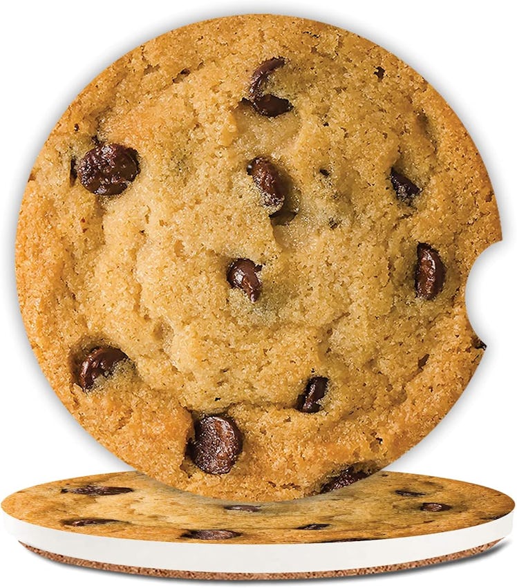 ZHIZHEND Chocolate Chip Cookie Car Coasters (2-Pack)
