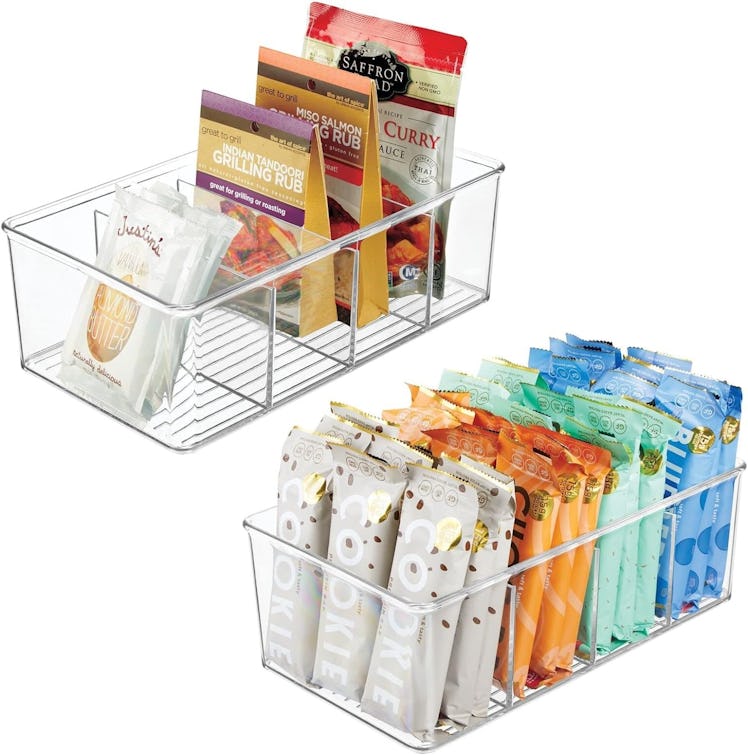 mDesign Divided Organizer Bins (2-Pack)