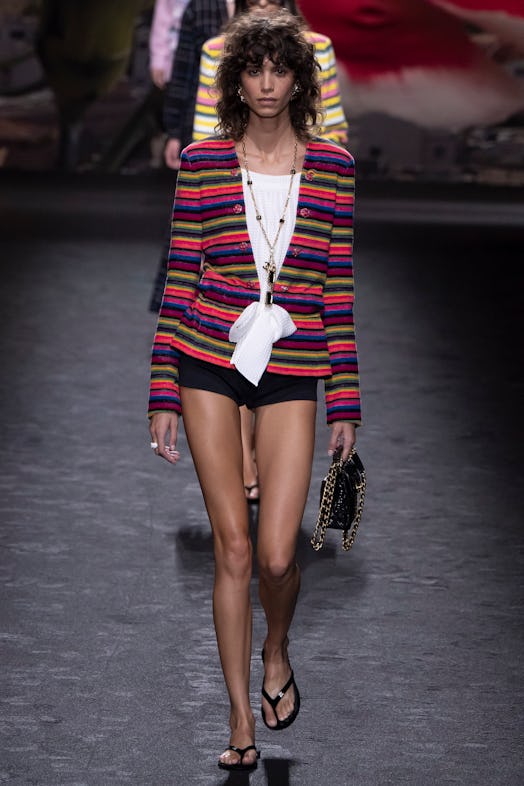 A model walks the runway during the Chanel Ready to Wear Spring/Summer 2024 fashion show as part of ...