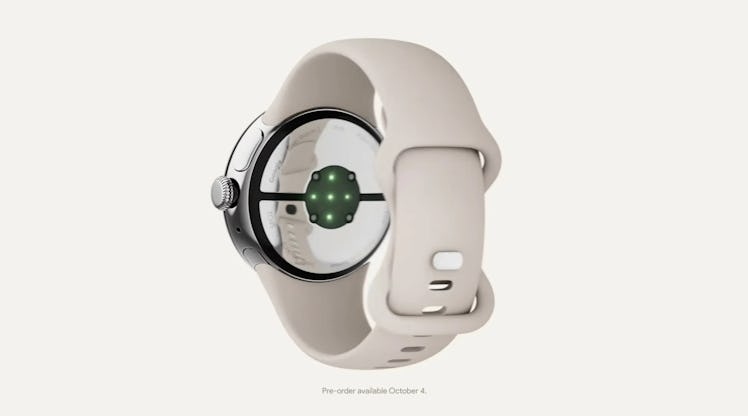 Screenshot of Google's teaser of Pixel Watch 2's sensors