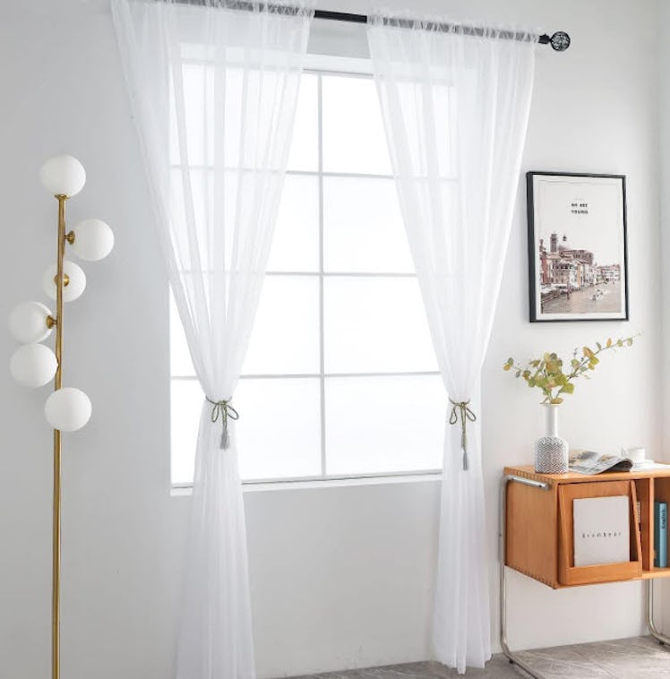 SpaceDresser Sheer Voile Curtain Panels