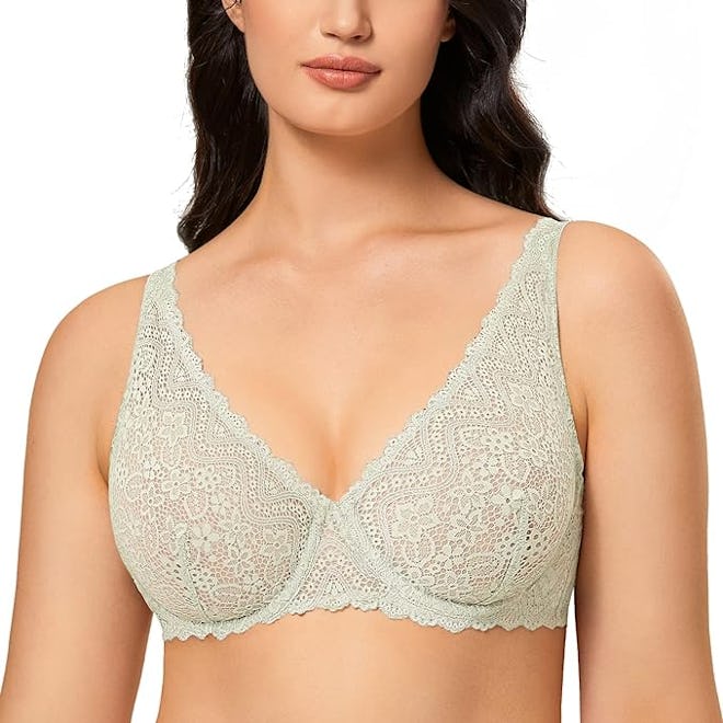 DOBREVA Lace Plunge Bralette