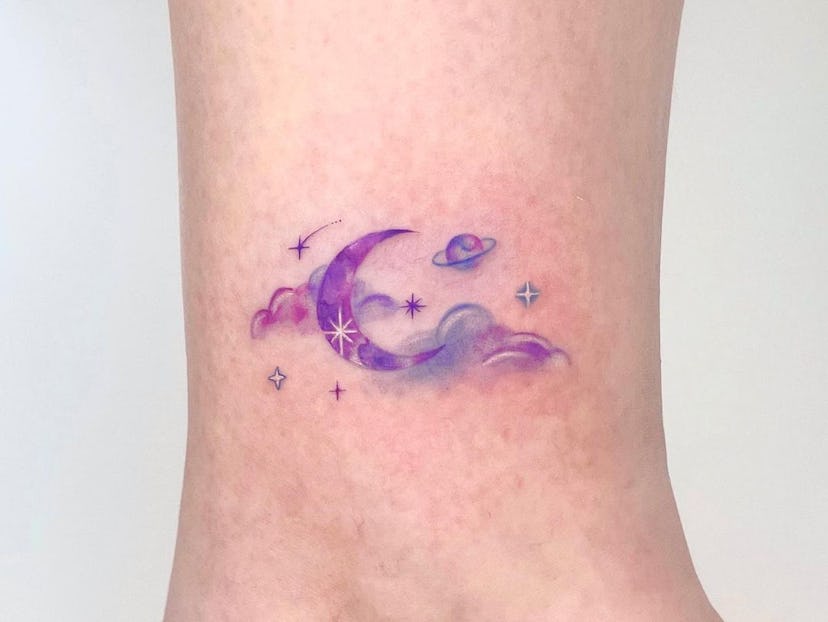 Pisces will appreciate watercolor tattoos.