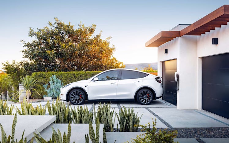 Tesla EV charging at home