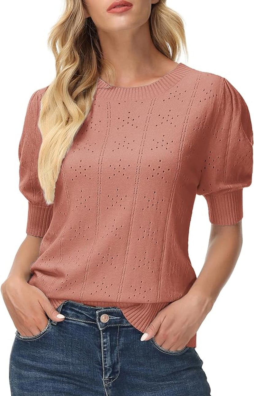 GRACE KARIN Short Sleeve Sweater