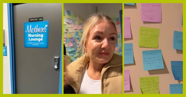 A mom went viral after sharing what brought to tears while entering the mother’s nursing lounge at t...