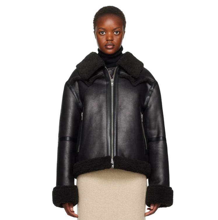 Stand Studio Shearling Leather Jacket 