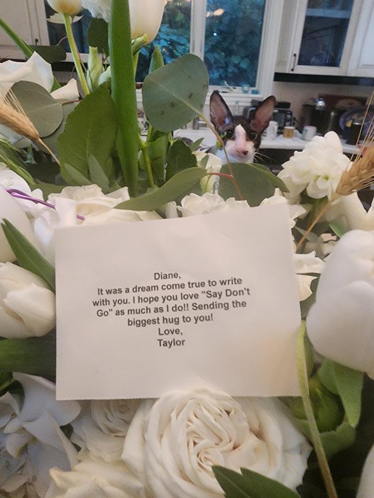 Taylor Swift Sends Diane Warren Flowers For CoWriting "Say Don't Go"