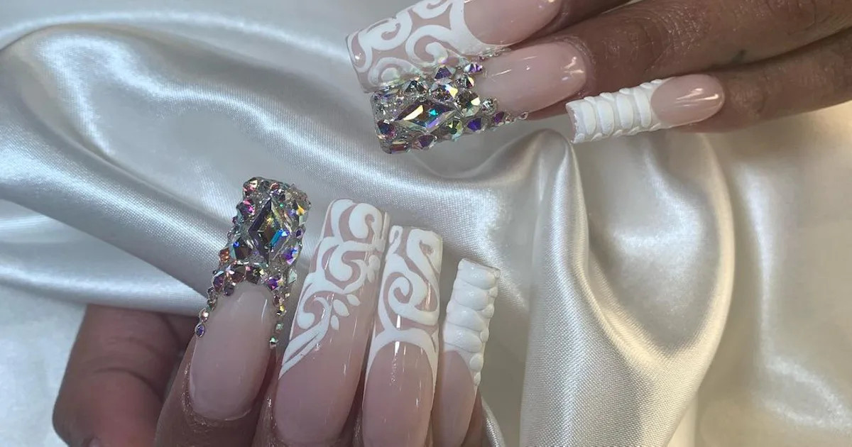 10 Rhinestone Nail Art Ideas For The Perfect Sparkling Manicure