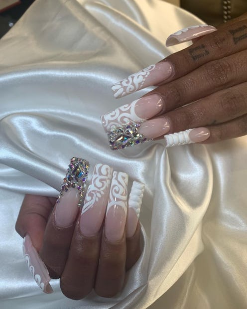 rhinestone nail art