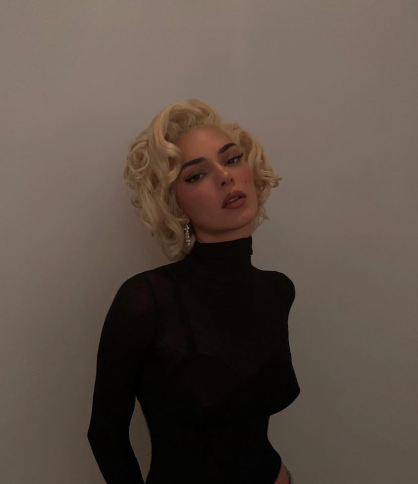 Kendall Jenner pointed cone bra Marilyn Monroe