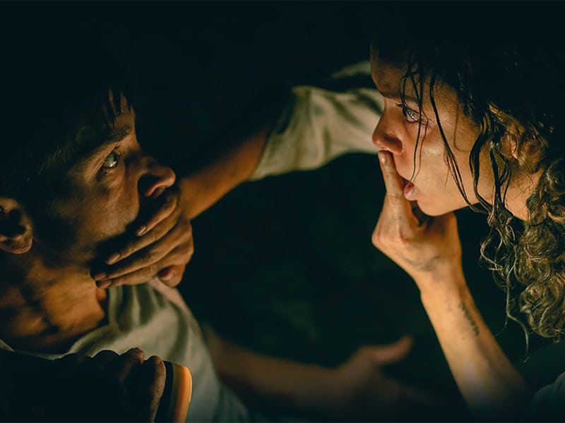 Justin Long and Georgina Campbell in Barbarian