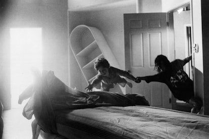 Oliver Robins is grabbed by JoBeth Williams in a scene from the film 'Poltergeist', 1982. (Photo by ...
