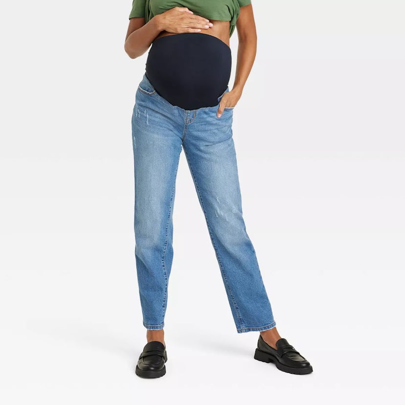 Over Belly 90's Straight Maternity Jeans