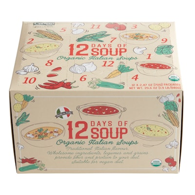 Cerreto Organic 12 Days Of Italian Soups Gift Box