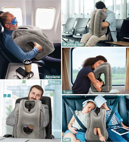 JefDiee Inflatable Travel Pillow