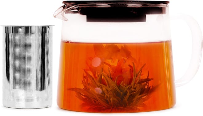 Kiss Me Organics Glass Teapot with Tea Infuser