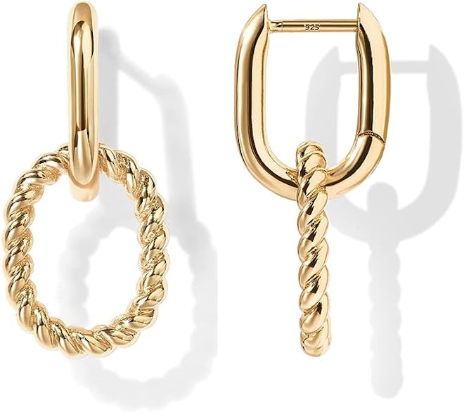 PAVOI 14K Gold Convertible Link Earrings 