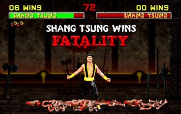 screenshot of Mortal Kombat II fatality