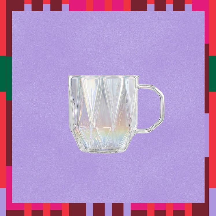 The Starbucks holiday 2023 merch collection includes a geometric mug. 