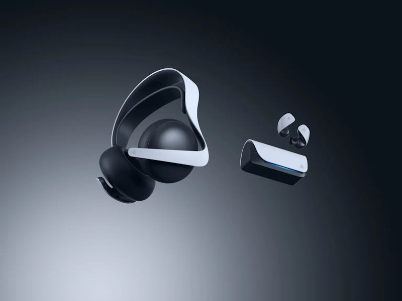 Sony PlayStation Pulse Elite, left, and Pulse Explore earbuds.