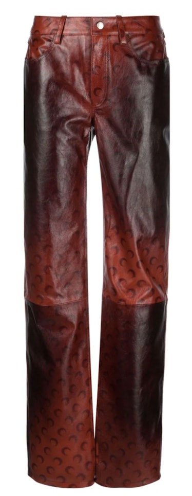black and red ombre trousers
